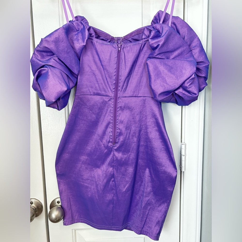 Azalai Taffeta Ruffle Short Dress - Picture 4 of 4